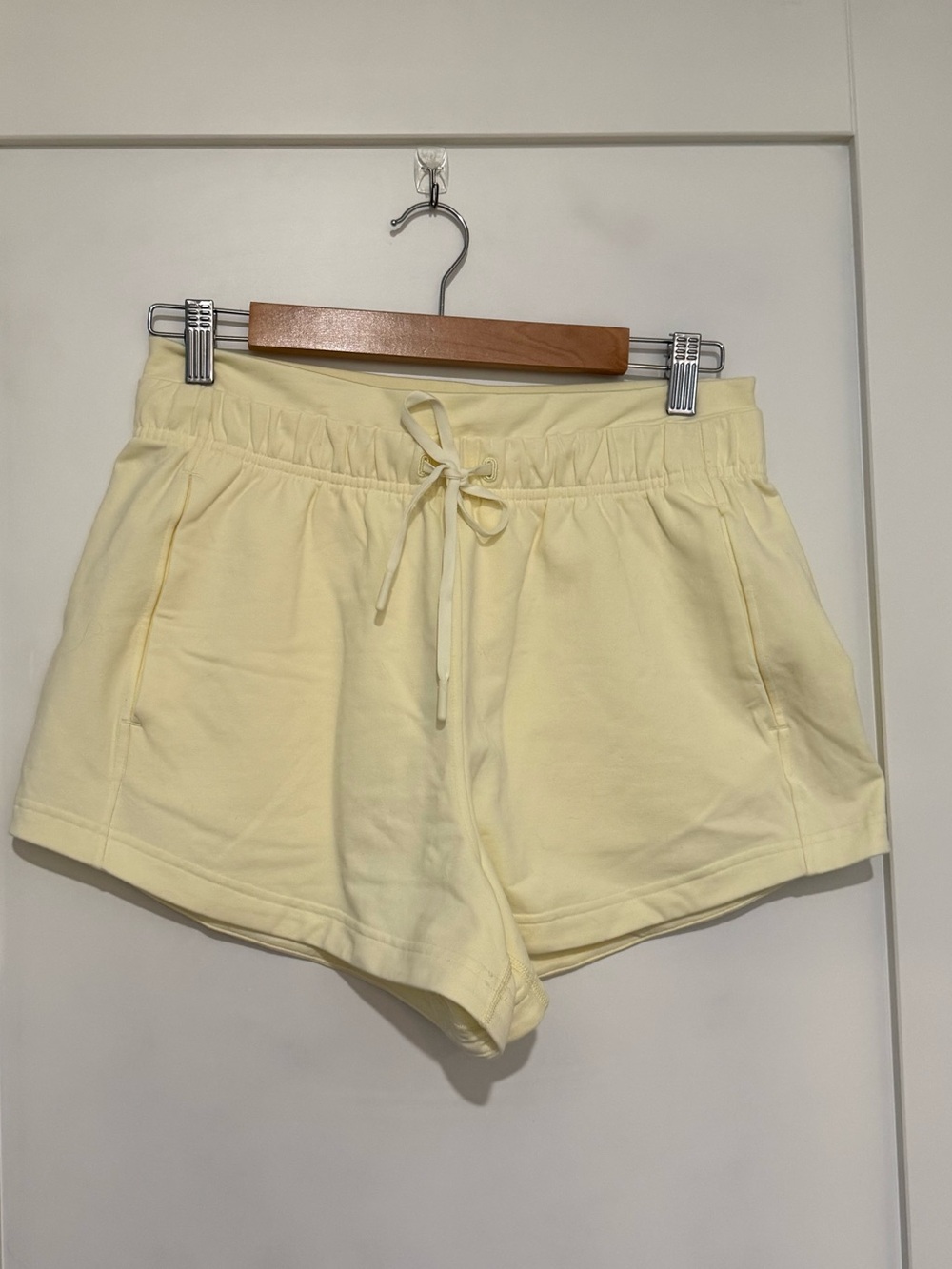 lululemon athletica Pale Yellow Drawstring Athletic Shorts